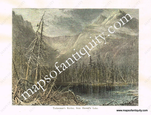 Antique-Hand-Colored-Engraved-Illustration-Tuckerman's-Ravine-from-Hermit's-Lake-United-States-Northeast-1872-Picturesque-America-Maps-Of-Antiquity