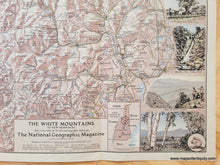 Load image into Gallery viewer, 1937 - The White Mountains of New Hampshire - Antique Map
