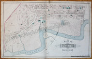 Antique-Hand-Colored-Map-and-Engravings-United-States-Part-of-Hackensack-(NJ)-1876-Walker-and-Pease