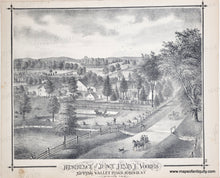Load image into Gallery viewer, Antique illustration of a rural landscape with a house and people on a path.
