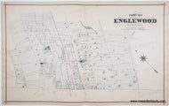 1876 - Part of Englewood Township with Teaneck, Highland, Floraville and Walton (NJ) - Antique Map