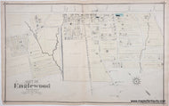 Antique Map with original hand-coloring in tones of yellow, green, pink.