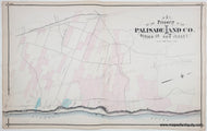 1876 - Alpine NJ - Property of the Palisade Land Co. Bergen Co. New Jersey / Norwood and Hillsdale - Antique Map