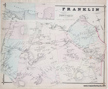 Load image into Gallery viewer, 1876 - Saddle River Valley, Allendale, and Oakland (NJ) Wortendyke and Franklin - Antique Map

