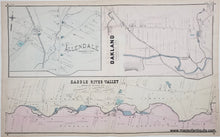 Load image into Gallery viewer, Antique map of Allendale and Oakland with Saddle River Valley, NJ showing property ownership details.
