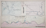 Antique map of Allendale and Oakland with Saddle River Valley, NJ showing property ownership details.