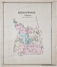 Load image into Gallery viewer, 1876 - Double-sided page of maps: Midland Park, Ridgewood Park and Ridgewood (NJ) - Antique Map
