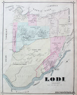 1876 - Lodi Woodridge And Township (Nj) Antique Map Genuine Hand-Colored Maps Engravings