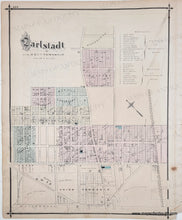 Load image into Gallery viewer, 1876 - Rutherford (detailed section) Union Township (now Lyndhurst) and Carlstadt (NJ) - Antique Map
