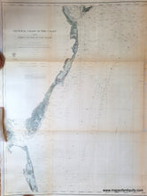 Load image into Gallery viewer, 1874 - (Virginia, Maryland, Delaware coasts) General Chart of the Coast No. IV. From Cape May to Cape Henry - Antique Coast Chart
