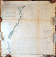 Load image into Gallery viewer, 1874 - (Virginia, Maryland, Delaware coasts) General Chart of the Coast No. IV. From Cape May to Cape Henry - Antique Coast Chart
