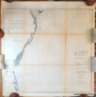 1874 - (Virginia, Maryland, Delaware coasts) General Chart of the Coast No. IV. From Cape May to Cape Henry - Antique Coast Chart