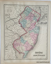 Load image into Gallery viewer, Antique-Hand-Colored-Map-Gray&#39;s-Atlas-Map-of-New-Jersey**********-New-Jersey--1874-Gray-Maps-Of-Antiquity
