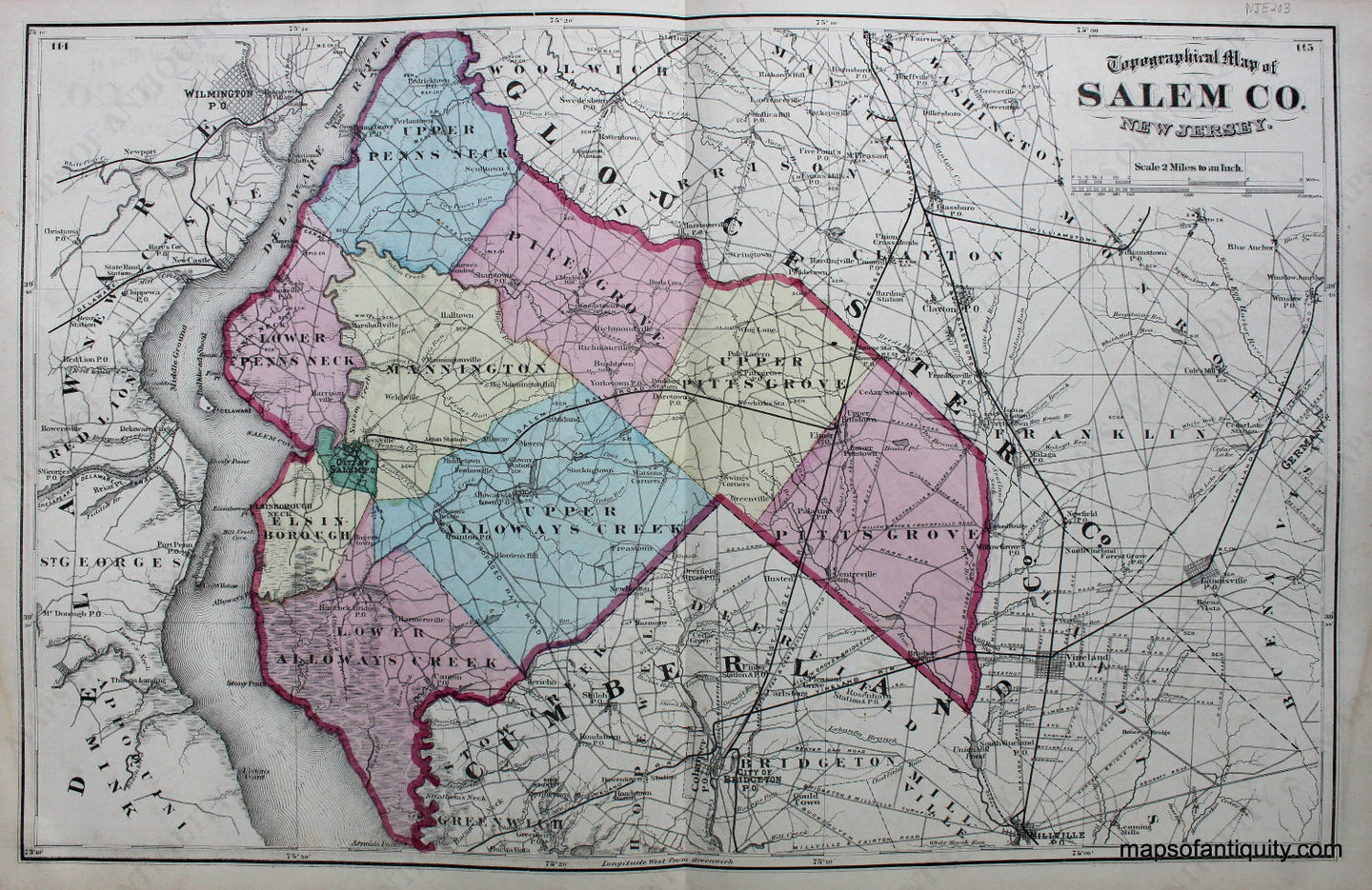 Antique-Topographical-Map-of-Salem-County-New-Jersey