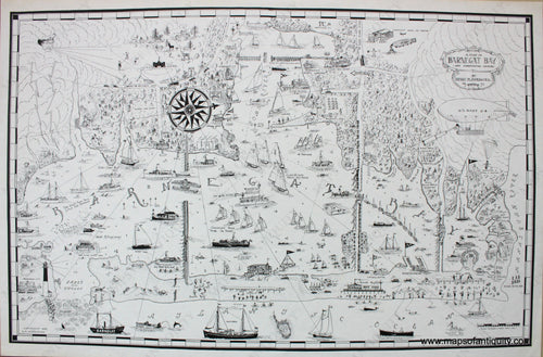 Antique-Pictorial-Map-A-Map-of-Barnegat-Bay-and-Surrounding-Country-******-United-States-Northeast-1932-Horrock-Maps-Of-Antiquity