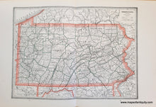 Load image into Gallery viewer, 1883 - Railroad and County Map of New Jersey, verso: Pennsylvania - Antique Map
