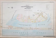 Genuine-Antique-Hand-Colored-Map-Plate-4---Plan-of-Highland-Beach-and-Highlands-of-Navesink-NJ--1889-Chester-Wolverton-Maps-Of-Antiquity