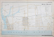 Genuine-Antique-Hand-Colored-Map-Plate-13---Deal-Beach-NJ--1889-Chester-Wolverton-Maps-Of-Antiquity