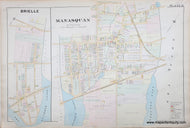 Genuine-Antique-Hand-Colored-Map-Plate-21---Manasquan-NJ--1889-Chester-Wolverton-Maps-Of-Antiquity