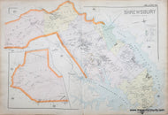 Genuine-Antique-Hand-Colored-Map-Plate-32---Shrewsbury-NJ--1889-Chester-Wolverton-Maps-Of-Antiquity