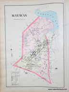 Genuine-Antique-Hand-Colored-Map-Matavan-Matawan-NJ--1889-Chester-Wolverton-Maps-Of-Antiquity