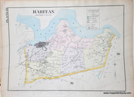 Genuine-Antique-Hand-Colored-Map-Plate-35---Raritan-NJ--1889-Chester-Wolverton-Maps-Of-Antiquity