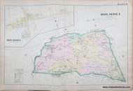 Genuine-Antique-Hand-Colored-Map-Plate-36---Holmdel-Township-NJ--1889-Chester-Wolverton-Maps-Of-Antiquity