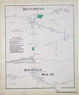 Genuine-Antique-Map-Branchburg-Oceanville-Deal-PO-NJ-1873-Beers-Comstock--Cline-Maps-Of-Antiquity