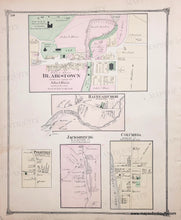 Load image into Gallery viewer, 1874 - Knowlton (Warren Co. NJ) / parts of Knowlton and Blairstown (Warren Co. NJ) - Genuine Antique Map
