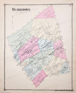 Genuine-Antique-Map-Blairstown-Warren-Co-NJ--1874-Beers-Maps-Of-Antiquity