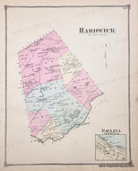 Genuine-Antique-Map-Hardwick-Warren-Co-NJ--1874-Beers-Maps-Of-Antiquity