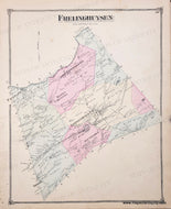 Genuine-Antique-Map-Frelinghuysen-Warren-Co-NJ--1874-Beers-Maps-Of-Antiquity