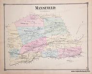 Genuine-Antique-Map-Mansfield-Warren-Co-NJ--1874-Beers-Maps-Of-Antiquity
