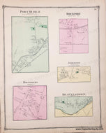 1874 - Villages of Port Murray, Rockport, Anderson, Rocksburg, and Beatyestown in Mansfield and Harmony Townships (Warren Co. NJ) - Genuine Antique Map