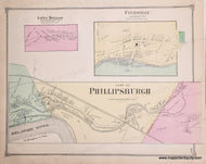 Genuine-Antique-Map-Lows-Hollow-and-Finesville-in-Greenwich-Township-and-Part-of-Phillipsburgh-Warren-Co-NJ--1874-Beers-Maps-Of-Antiquity