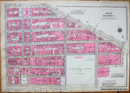 Antique-Printed-Color-Map-Plate-14---Part-of-Section-1-United-States-Northeast-1930-Bromley-Maps-Of-Antiquity-1900s-20th-century