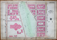 Antique-Printed-Color-Map-Plate-127---Part-of-Section-7-United-States-Northeast-1916-Bromley-Maps-Of-Antiquity-1900s-20th-century