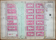 Antique-Printed-Color-Map-Plate-133---Part-of-Section-7-United-States-Northeast-1916-Bromley-Maps-Of-Antiquity-1900s-20th-century