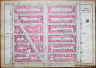 Antique-Printed-Color-Map-Plate-134---Part-of-Section-7-United-States-Northeast-1916-Bromley-Maps-Of-Antiquity-1900s-20th-century