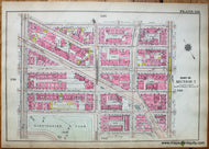 Antique-Printed-Color-Map-Plate-139---Part-of-Section-7-United-States-Northeast-1916-Bromley-Maps-Of-Antiquity-1900s-20th-century