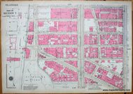 Antique-Printed-Color-Map-Plate-144---Part-of-Section-7-United-States-Northeast-1930-Bromley-Maps-Of-Antiquity-1900s-20th-century
