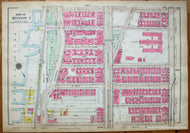 Antique-Printed-Color-Map-Plate-149---Part-of-Section-7-United-States-Northeast-1916-Bromley-Maps-Of-Antiquity-1900s-20th-century