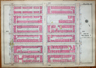 Antique-Printed-Color-Map-Plate-151---Part-of-Section-7-United-States-Northeast-1916-Bromley-Maps-Of-Antiquity-1900s-20th-century