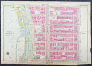 Genuine-Antique-Printed-Color-Map-Plate-157---Part-of-Section-7-United-States-Northeast-1916-Bromley-Maps-Of-Antiquity-1800s-19th-century