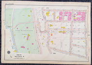Genuine-Antique-Printed-Color-Map-Plate-170---Part-of-Section-8-United-States-Northeast-1916-Bromley-Maps-Of-Antiquity-1800s-19th-century