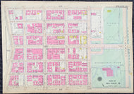 Genuine-Antique-Printed-Color-Map-Plate-173---Part-of-Section-8-United-States-Northeast-1916-Bromley-Maps-Of-Antiquity-1800s-19th-century