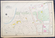 Genuine-Antique-Printed-Color-Map-Plate-187---Part-of-Section-8-United-States-Northeast-1916-Bromley-Maps-Of-Antiquity-1800s-19th-century