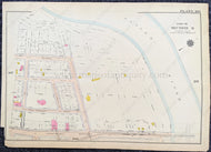 Genuine-Antique-Printed-Color-Map-Plate-189---Part-of-Section-8-United-States-Northeast-1916-Bromley-Maps-Of-Antiquity-1800s-19th-century