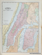 Load image into Gallery viewer, Maps-Antiquity-Antique-Map-NYC-New-York-City-Brooklyn-Jersey-City-Manhattan-Rand-McNally-1892-1800s-Early-20th-Century
