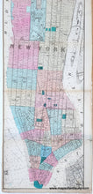 Load image into Gallery viewer, 1868 - Map of the City of New York, Prepared by W.C. Rogers &amp; Co. Expressly for Joseph Shannon's Manual of N.Y. for 1868 - Genuine Antique Map
